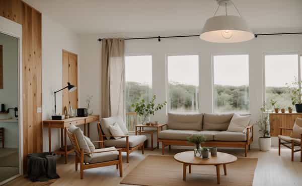 Practical, welcoming interiors designed for short-term rentals with comfort and local style in mind.