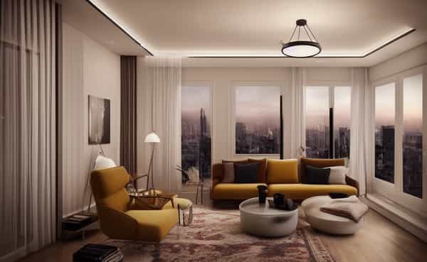 Revival of classical styles featuring grandeur, symmetry, and sophisticated decor.